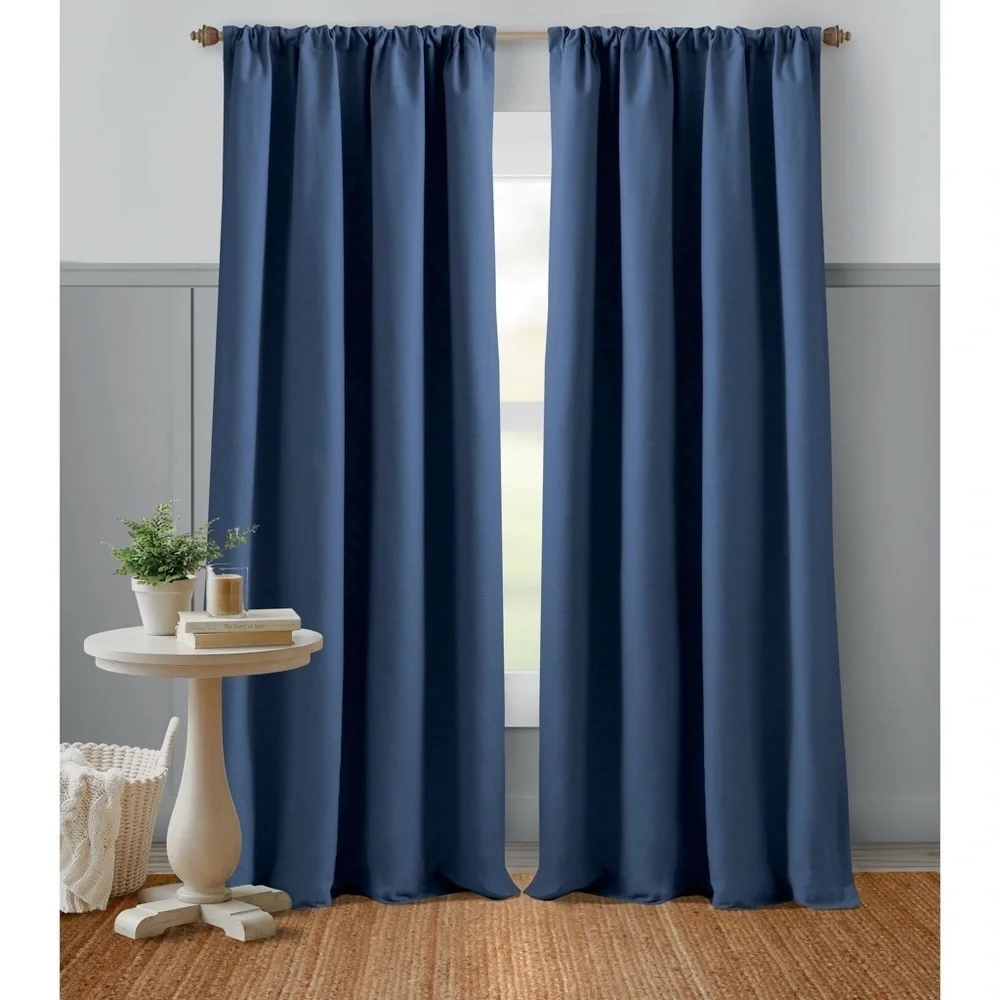 Bee & Willow Home Textured Weave Rod Pocket Curtai